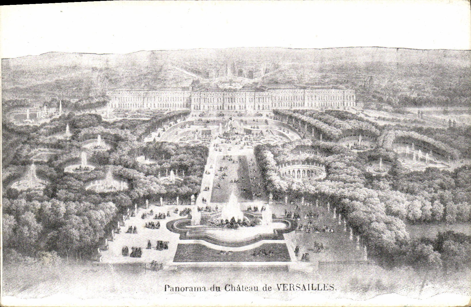 CPA Panorama Du Chateau de Versailles