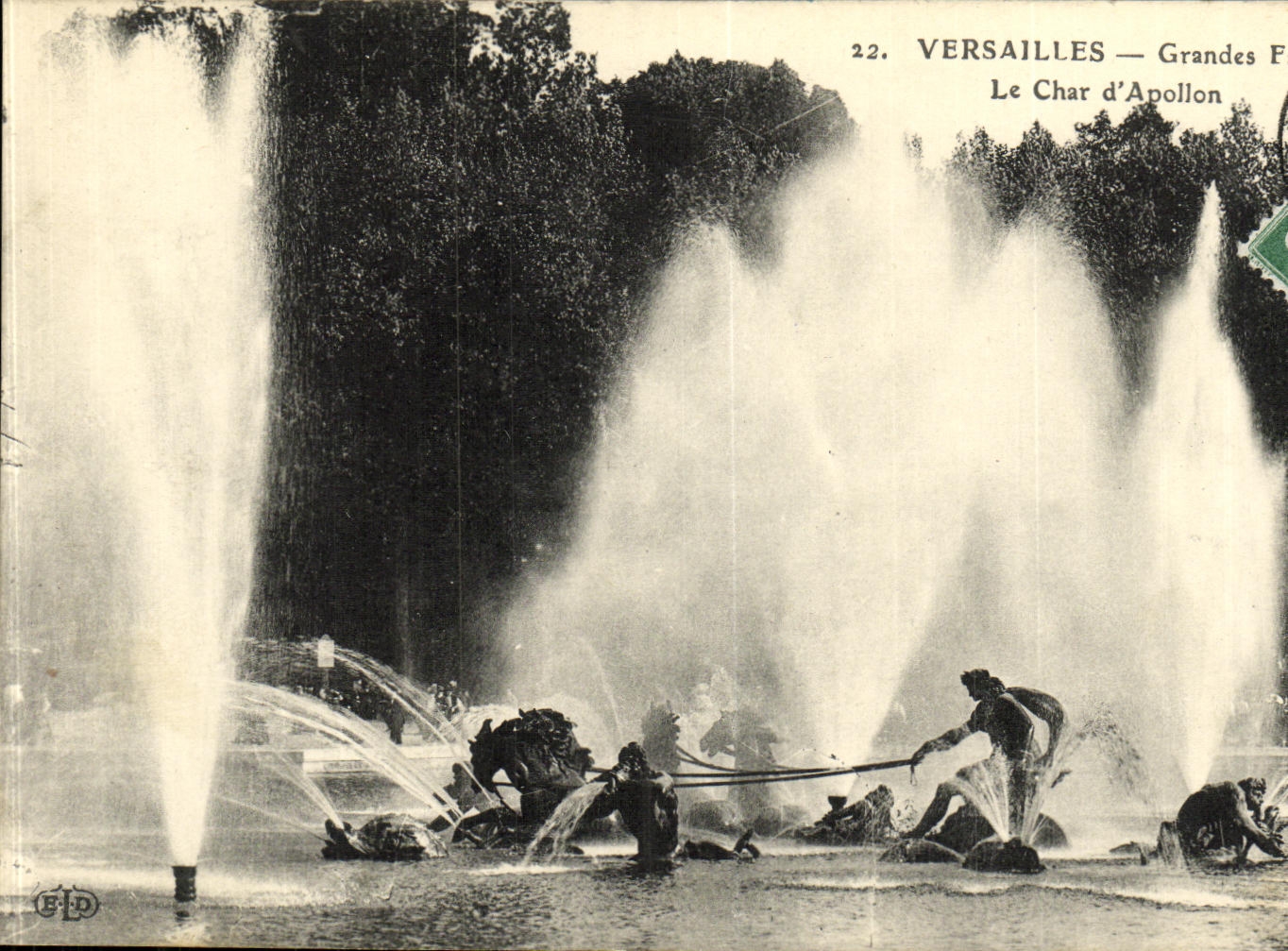 CPA Versailles Grandes eaux Le Char d Apollon 