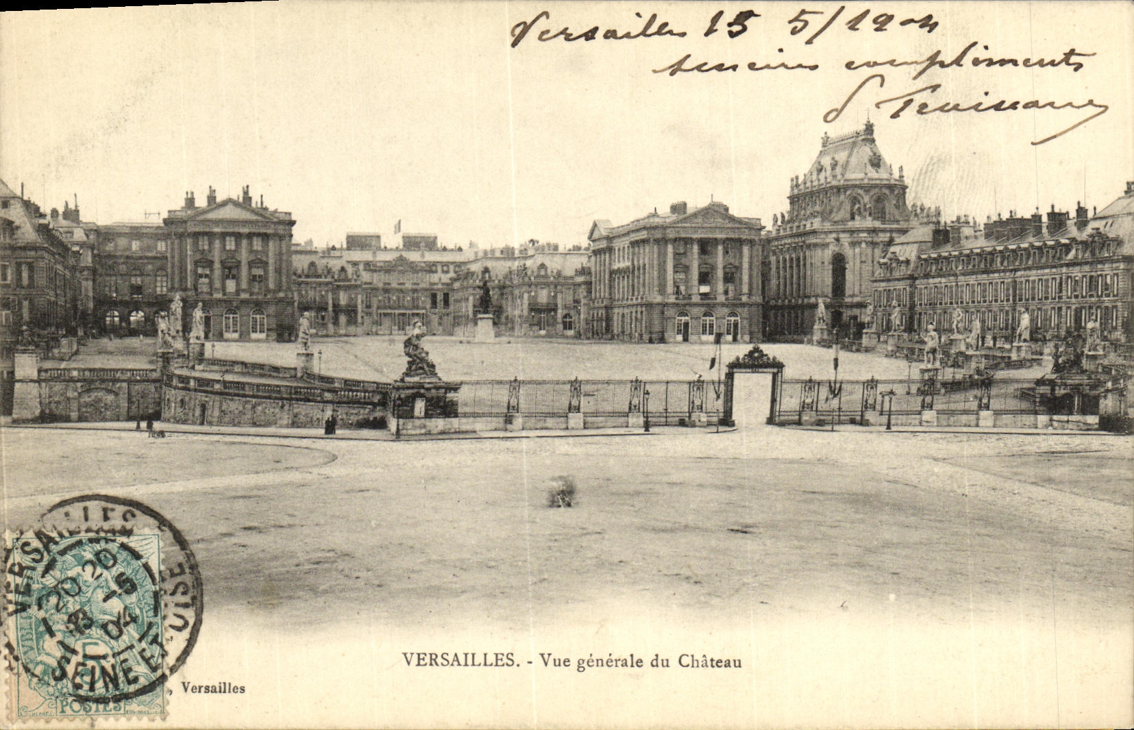 VINTAGE POSTCARD Versailles View of the Castle