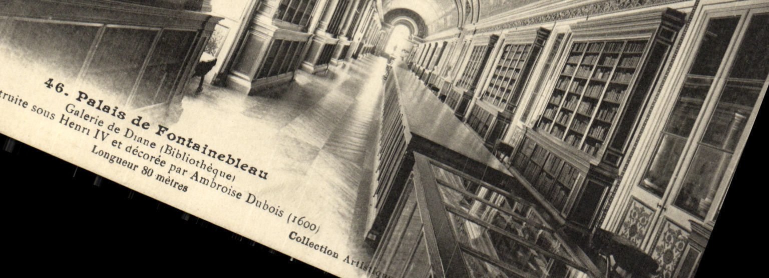 VINTAGE POSTCARD Palate De Fontainebleau Gallery of Diane Library