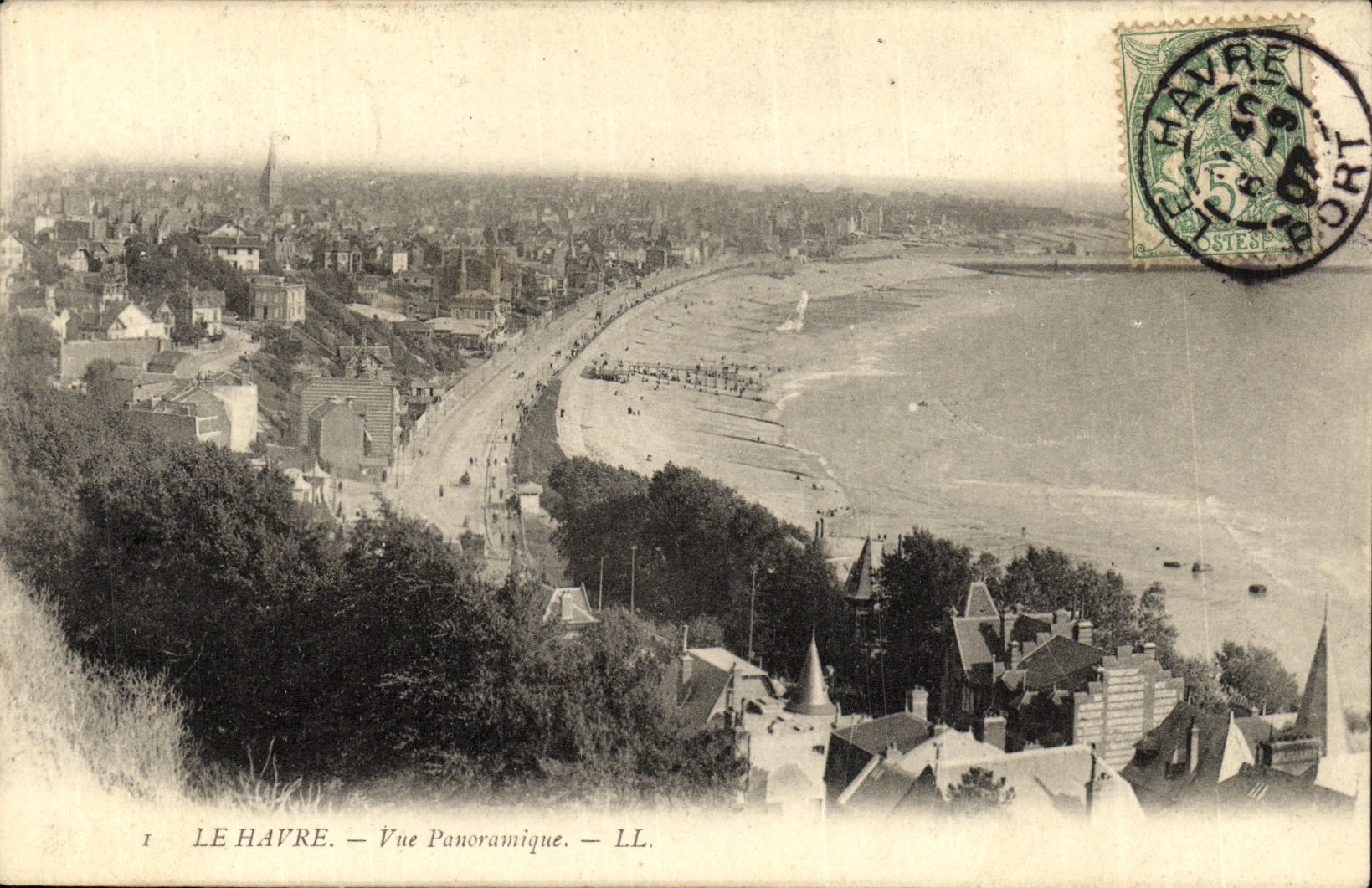 VINTAGE POSTCARD Le Havre Panoramic View