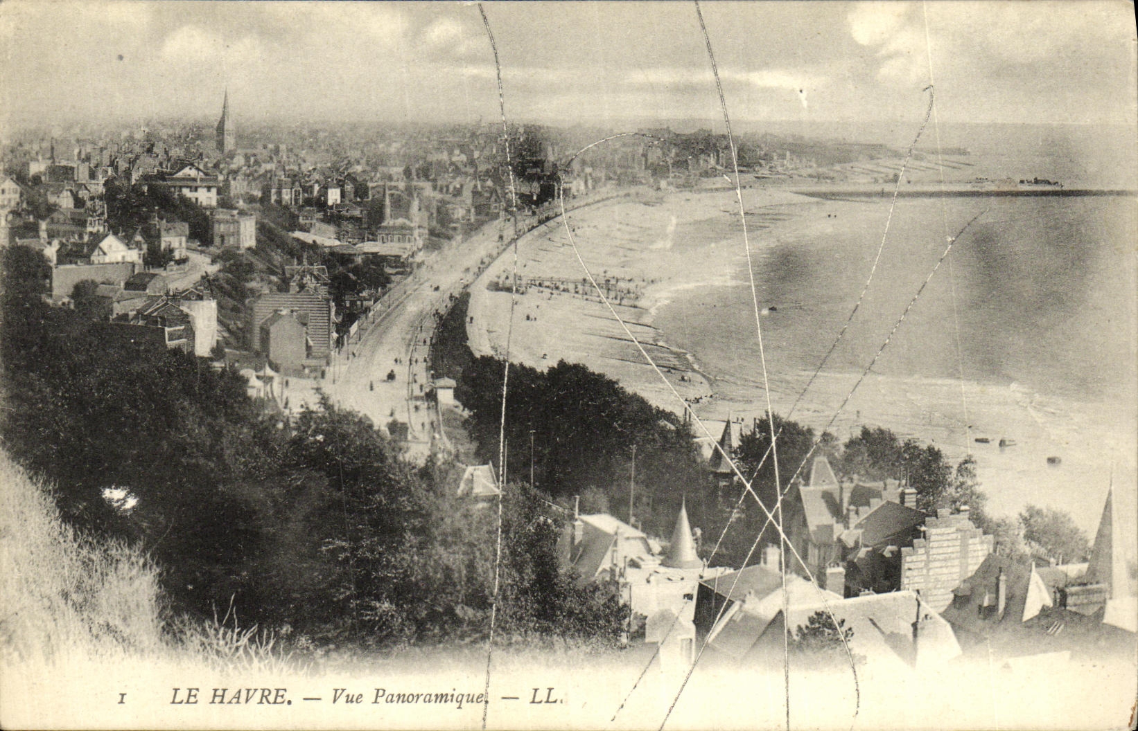 VINTAGE POSTCARD Le Havre Panoramic View