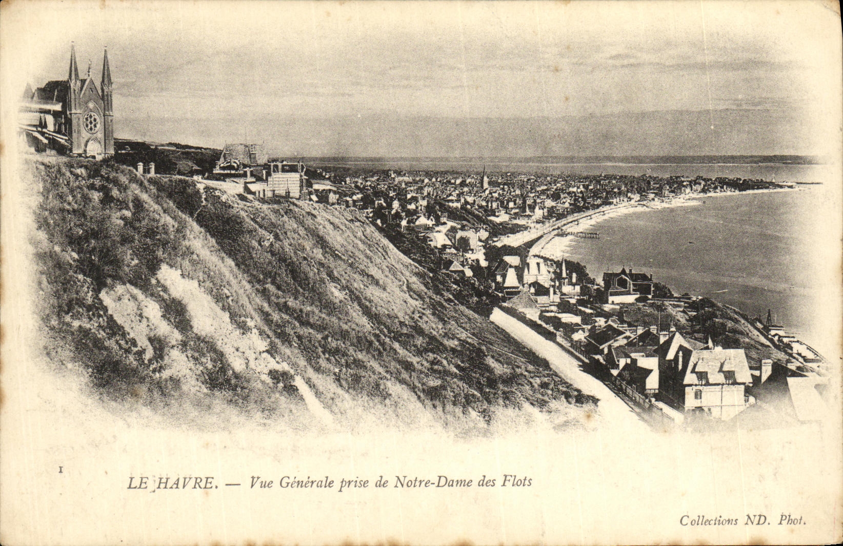 VINTAGE POSTCARD Le Havre View Taken of Notre Dame of the Floods