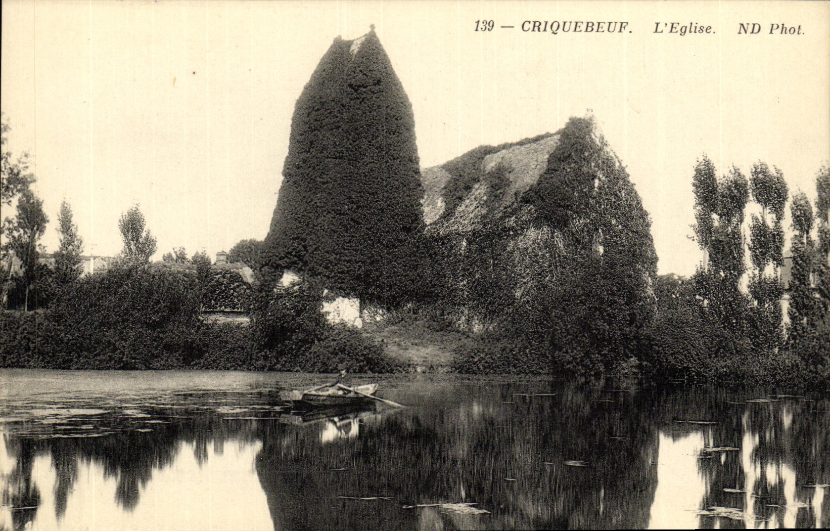 VINTAGE POSTCARD Criquebeuf L Church