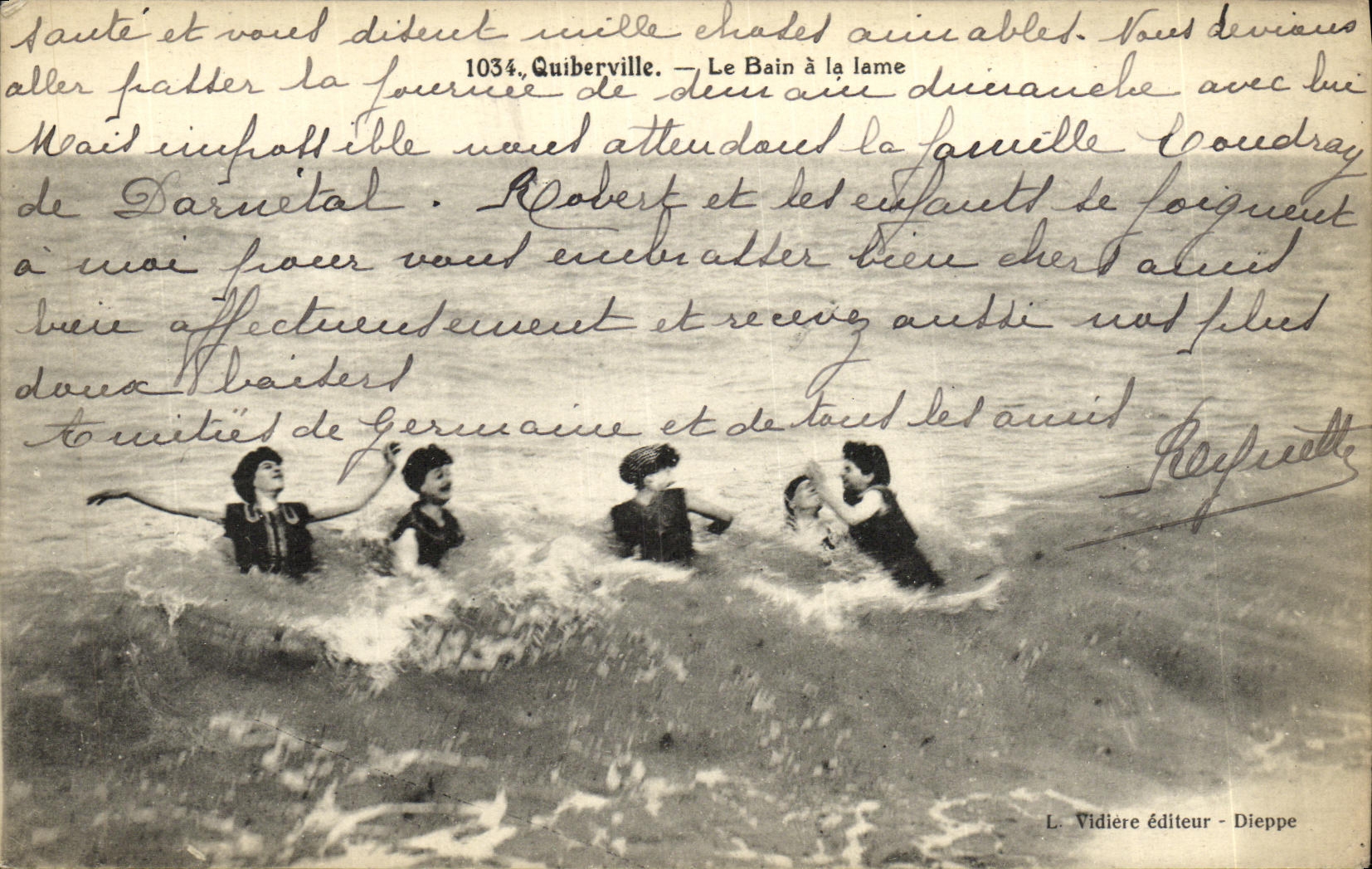 CPA Quiberville Le Bain A La Lame Femmes