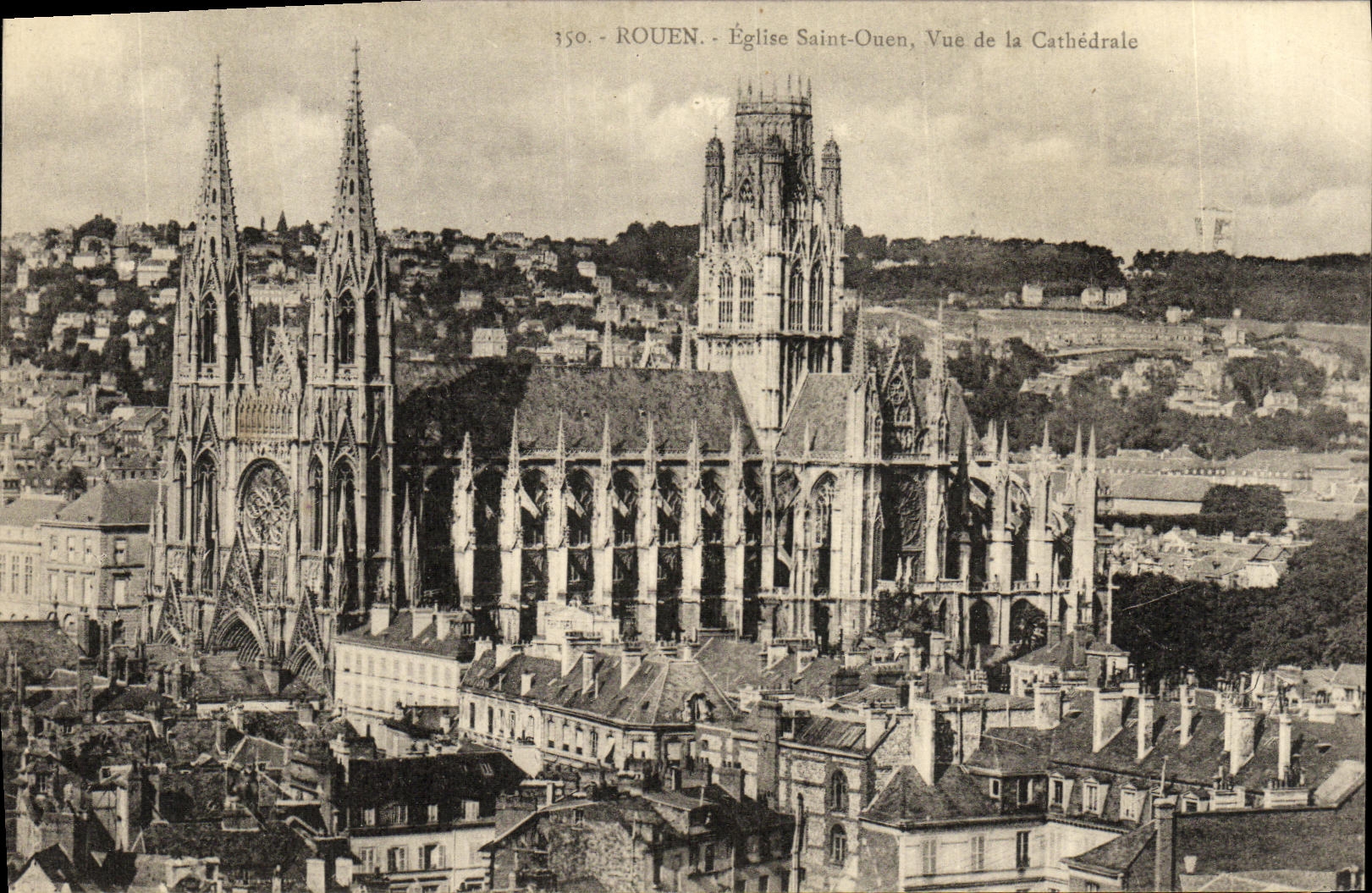 VINTAGE POSTCARD Rouen Church Ouen Saint Seen of the Cathedral
