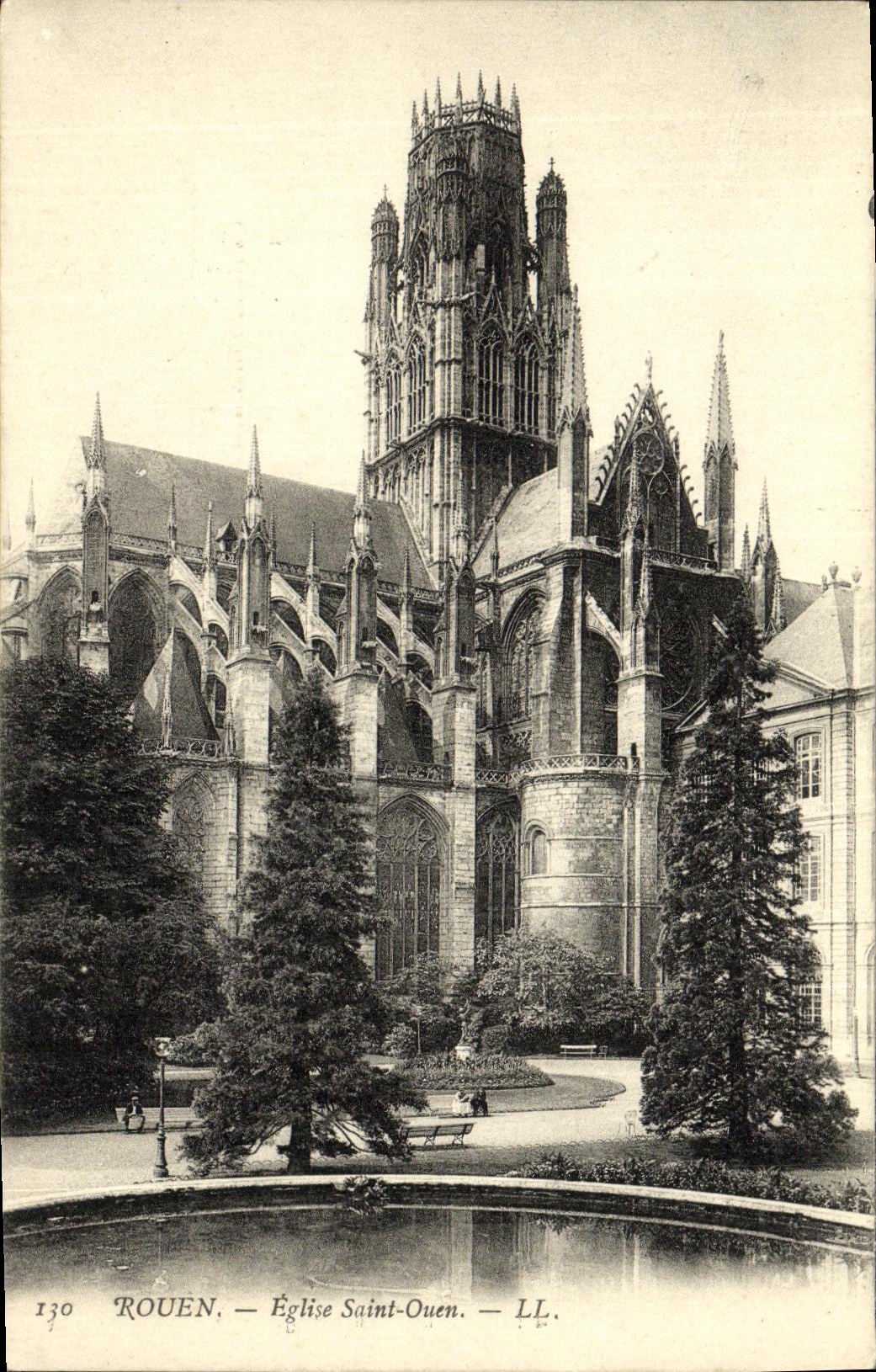VINTAGE POSTCARD Rouen Church Ouen Saint