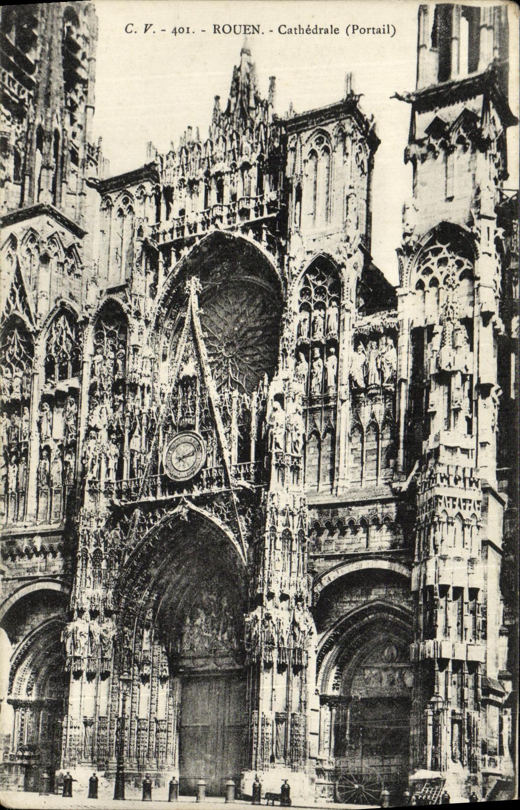 VINTAGE POSTCARD Rouen Cathedral