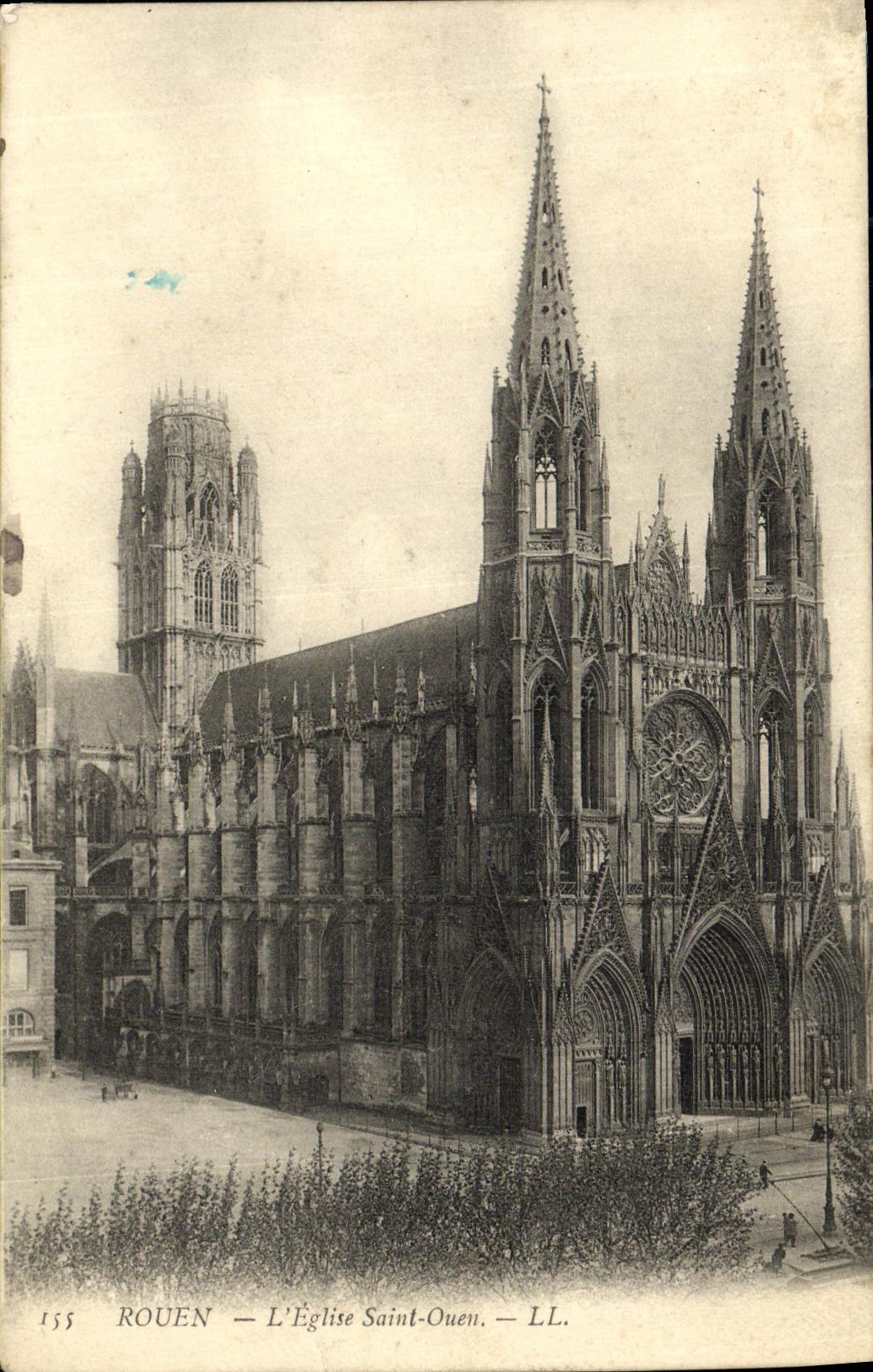 VINTAGE POSTCARD Rouen L Church Holy Ouen