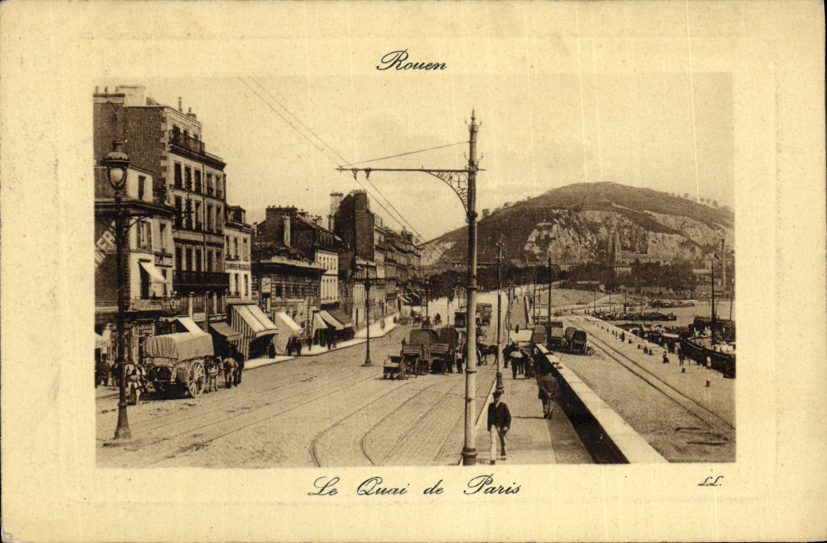 VINTAGE POSTCARD Rouen Quay Of Paris