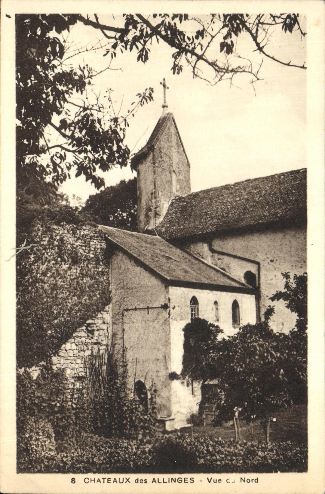 VINTAGE POSTCARD Castles of Allinges Seen Of North