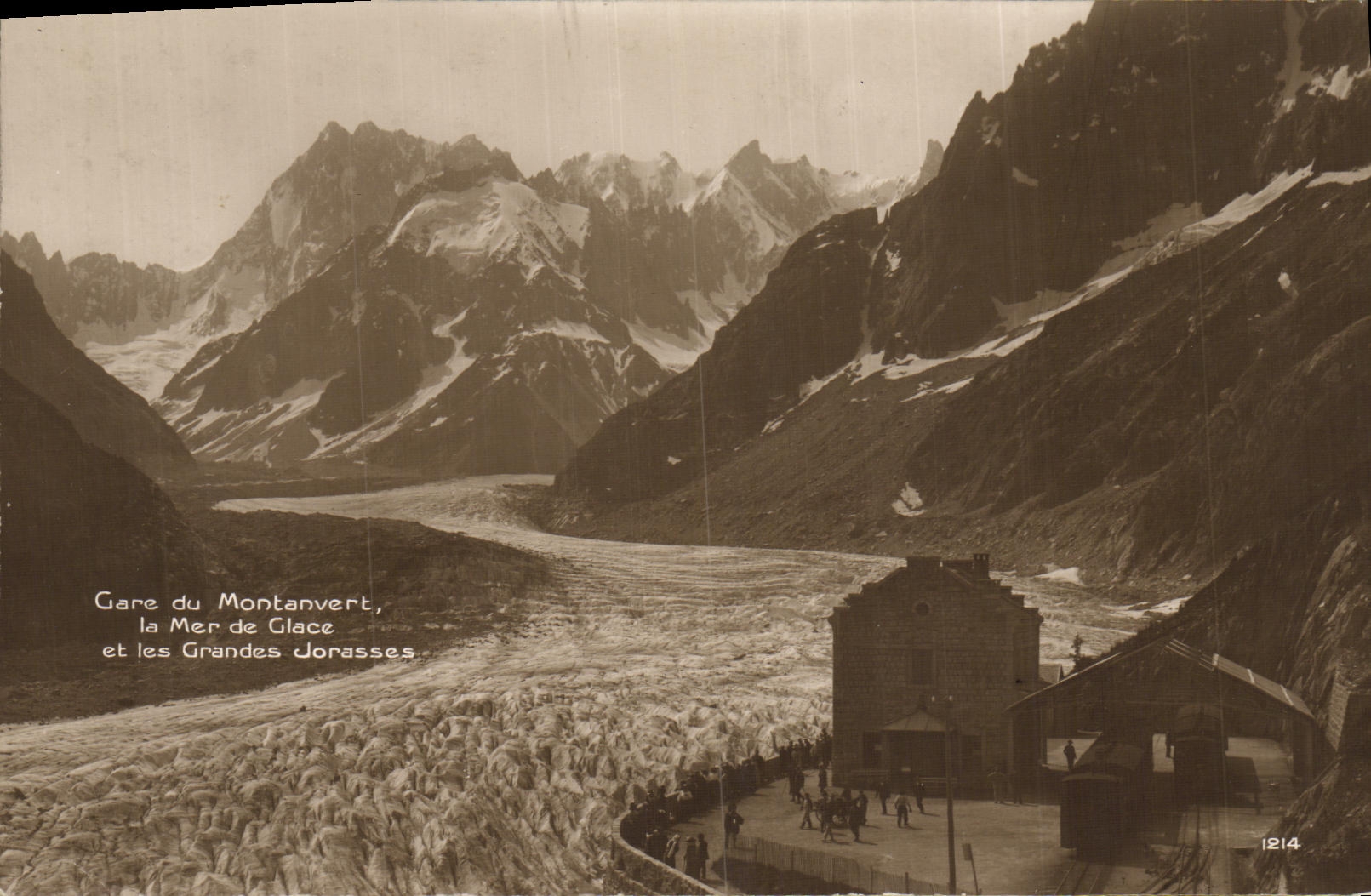 VINTAGE POSTCARD Station of Montanvert Sea Of Ice Train