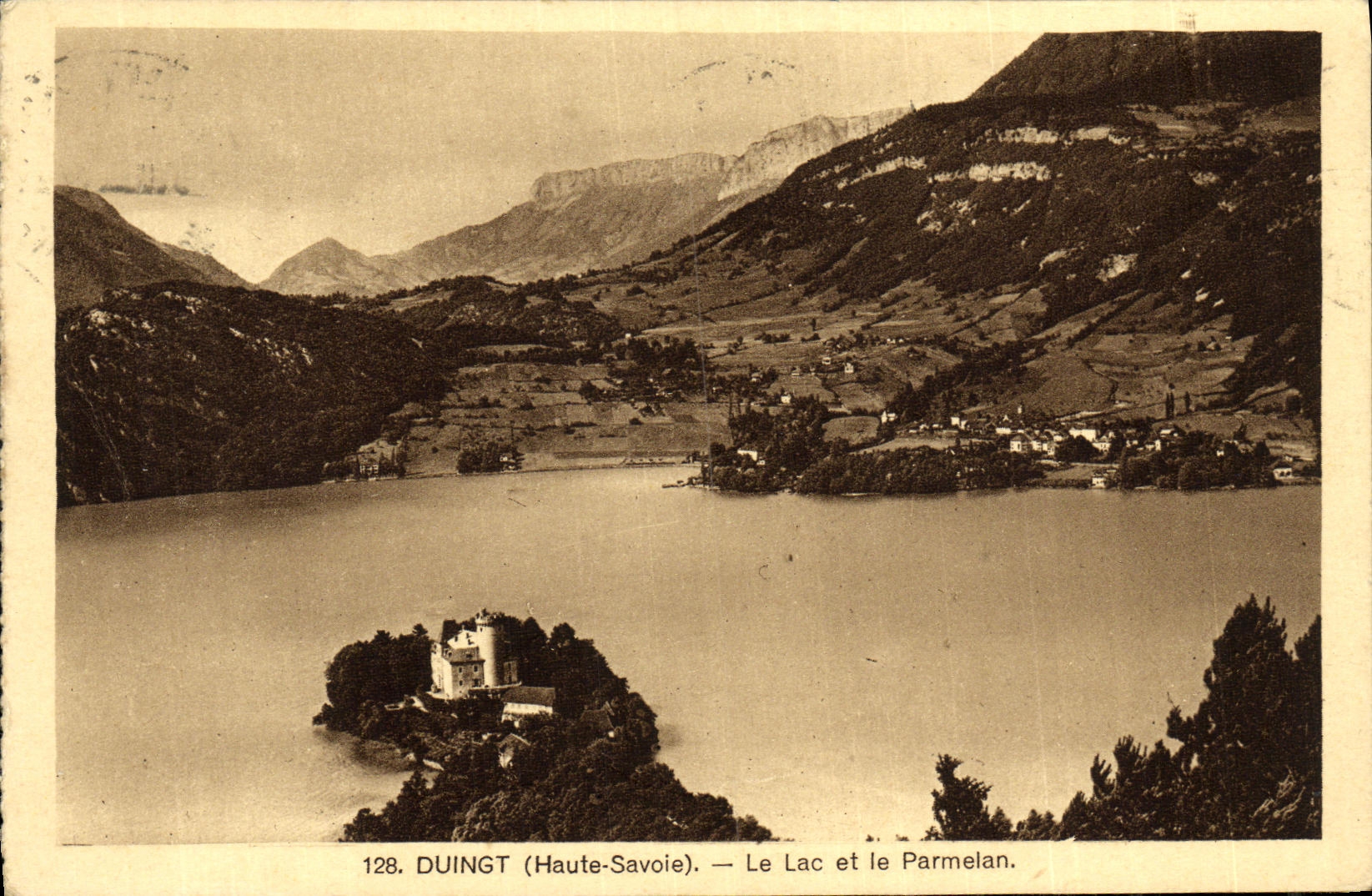 VINTAGE POSTCARD Duingt the Lake and Parmelan