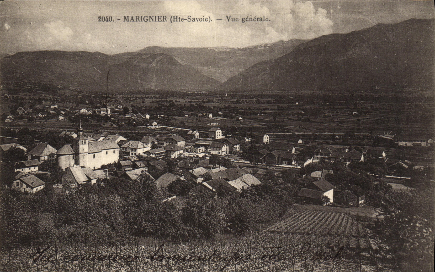VINTAGE POSTCARD Marignier View