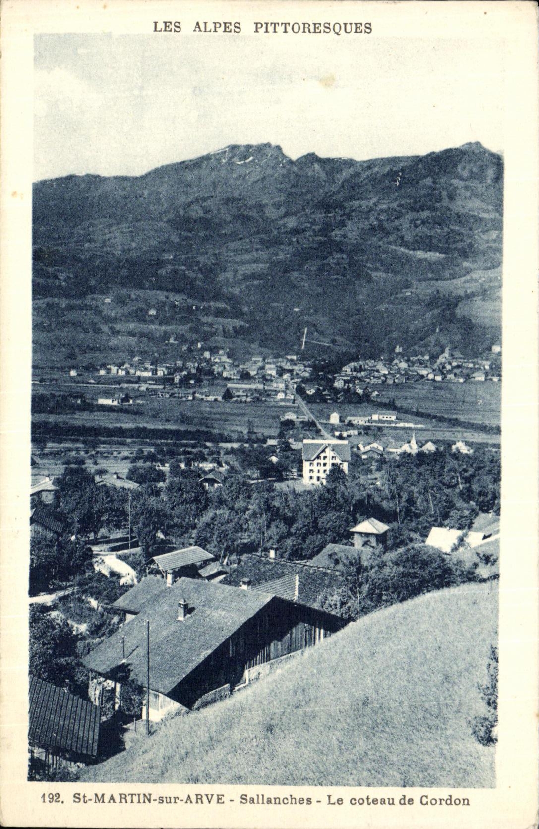 POSTAL San Martin de la VENDIMIA en Arve Sallanches la cuesta de la cuerda