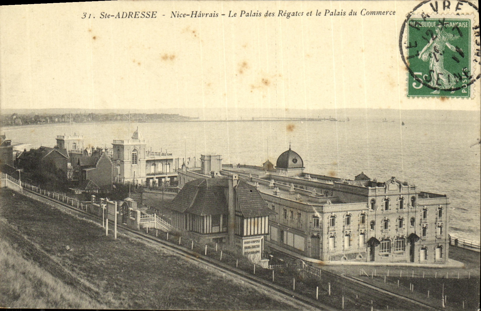 VINTAGE POSTCARD Sainte Address Nice Havarais the Palate of the Regattas