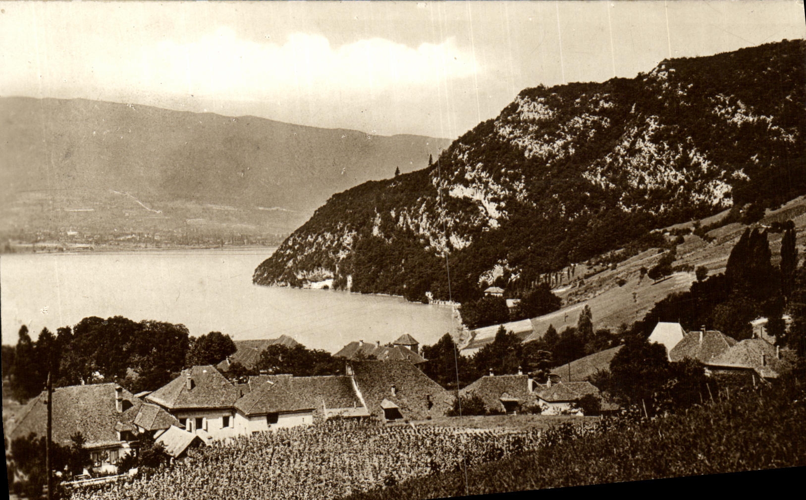 CPSM the Lake has Talloires and the Rock of Expensive