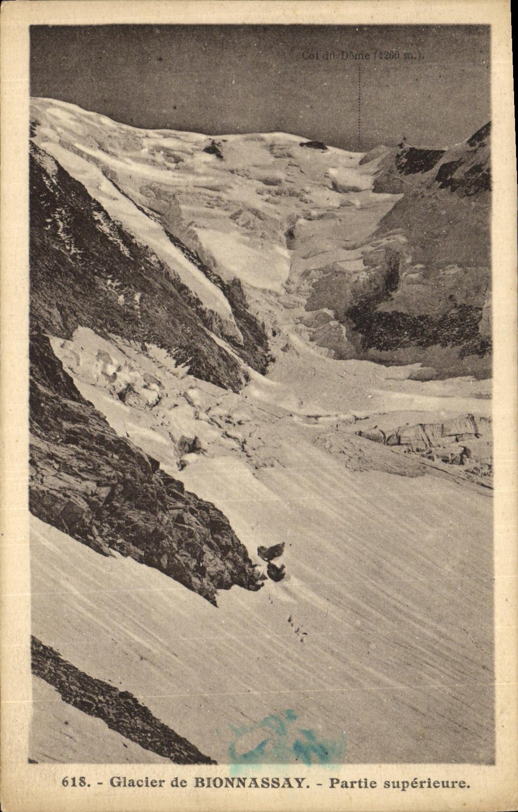 VINTAGE POSTCARD Glacier of Bionnassay Upper part