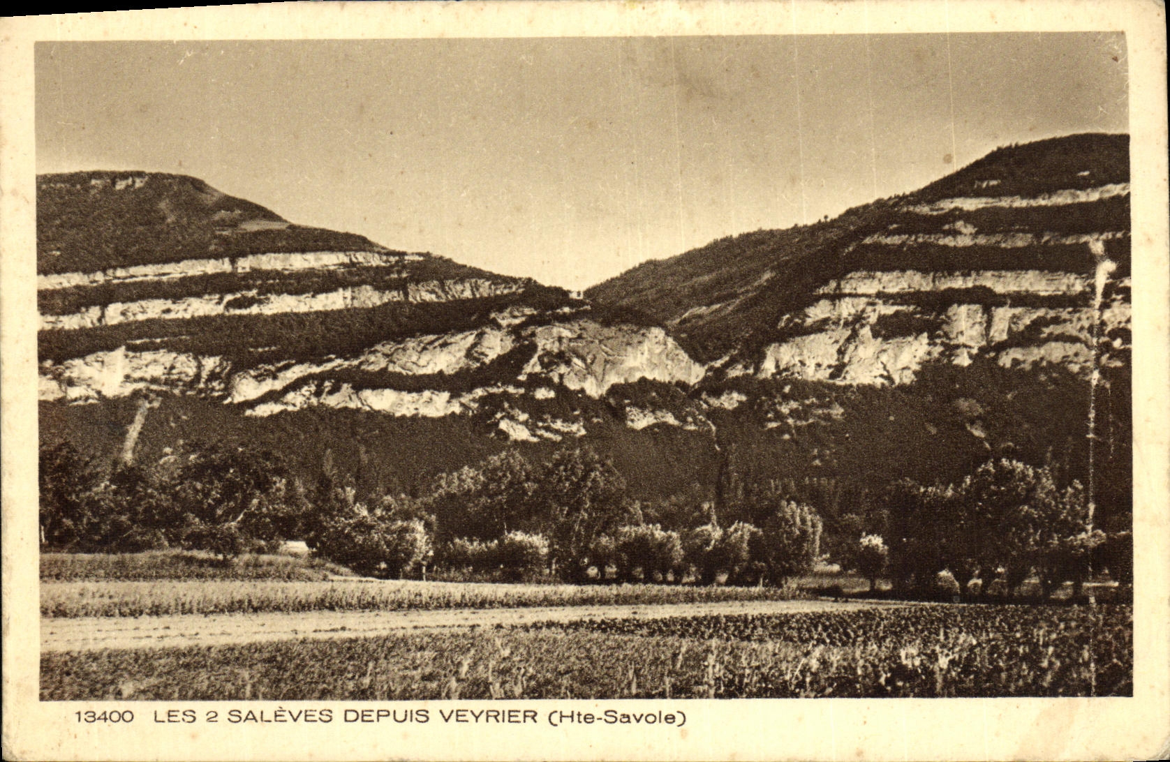VINTAGE POSTCARD 2 Saleves Since Veyrier