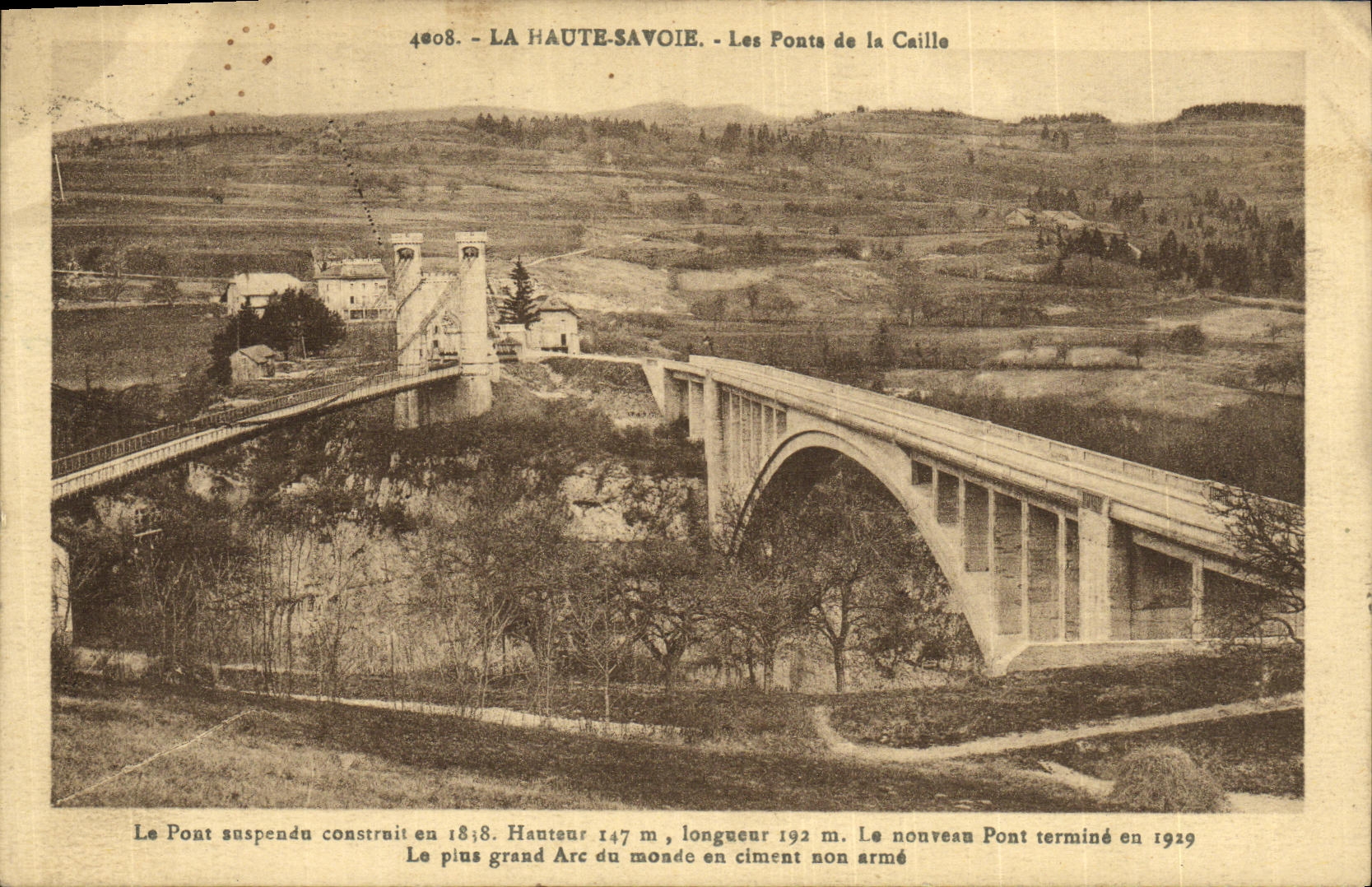 VINTAGE POSTCARD High Savoy Bridges of Ruail