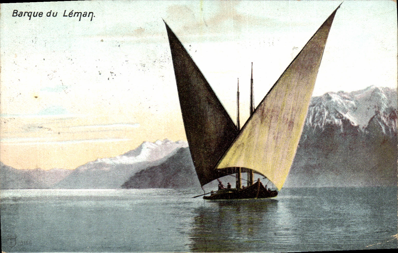 VINTAGE POSTCARD Boat of Leman Boat