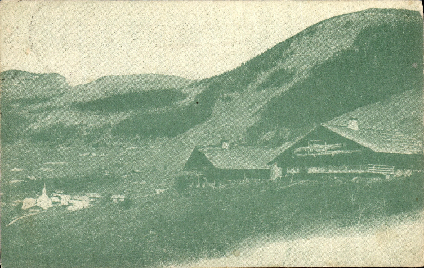 VINTAGE POSTCARD Chatel Country cottages in the Mountain
