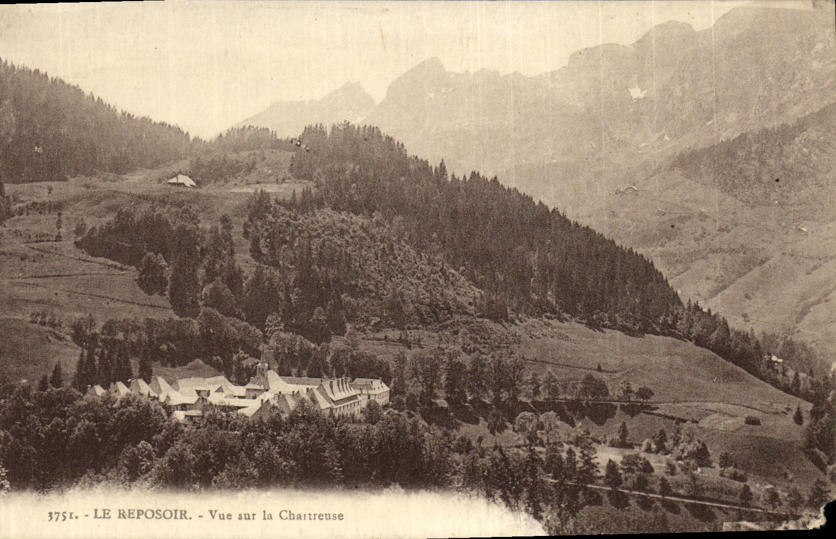 VINTAGE POSTCARD the Resting place Seen on Chartreuse