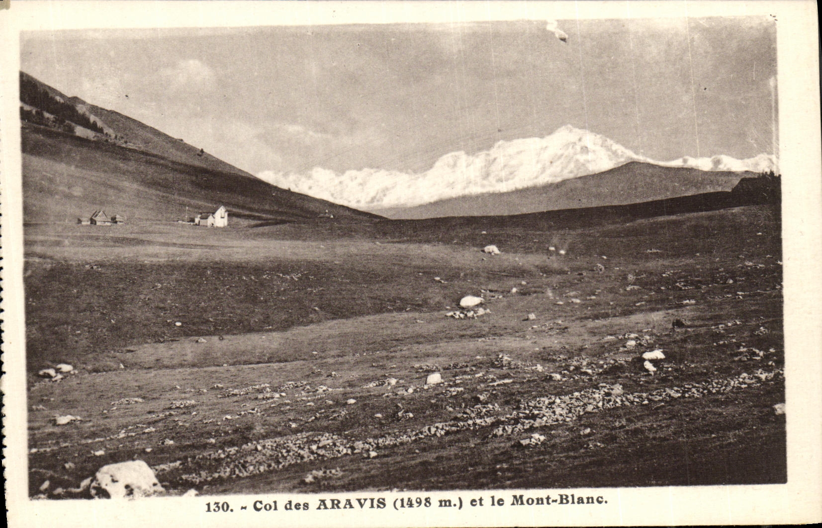 VINTAGE POSTCARD Collar of Aravis and Mont Blanc