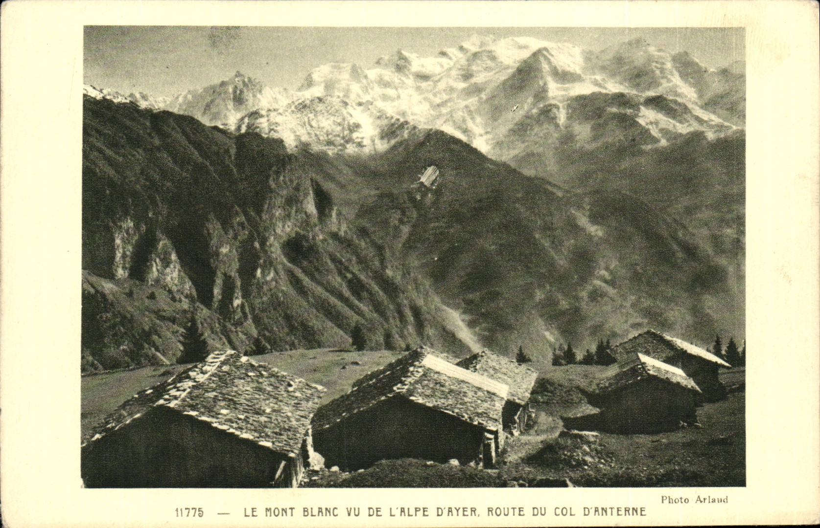 VINTAGE POSTCARD the Mont Blanc Seen Of L Alpe D Ayer Road Of the Collar D Anterne