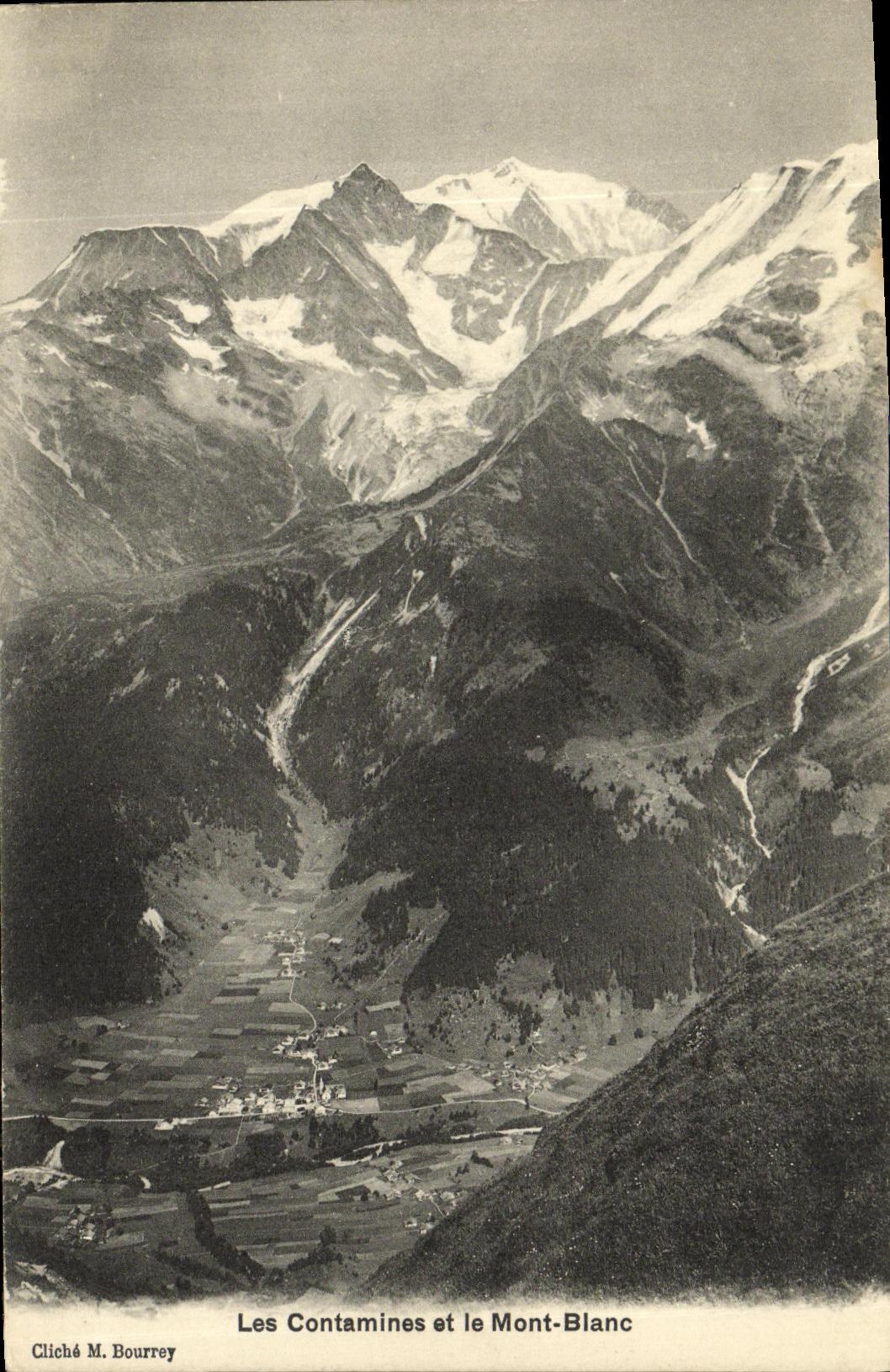 VINTAGE POSTCARD Contaminate Them and Mont Blanc