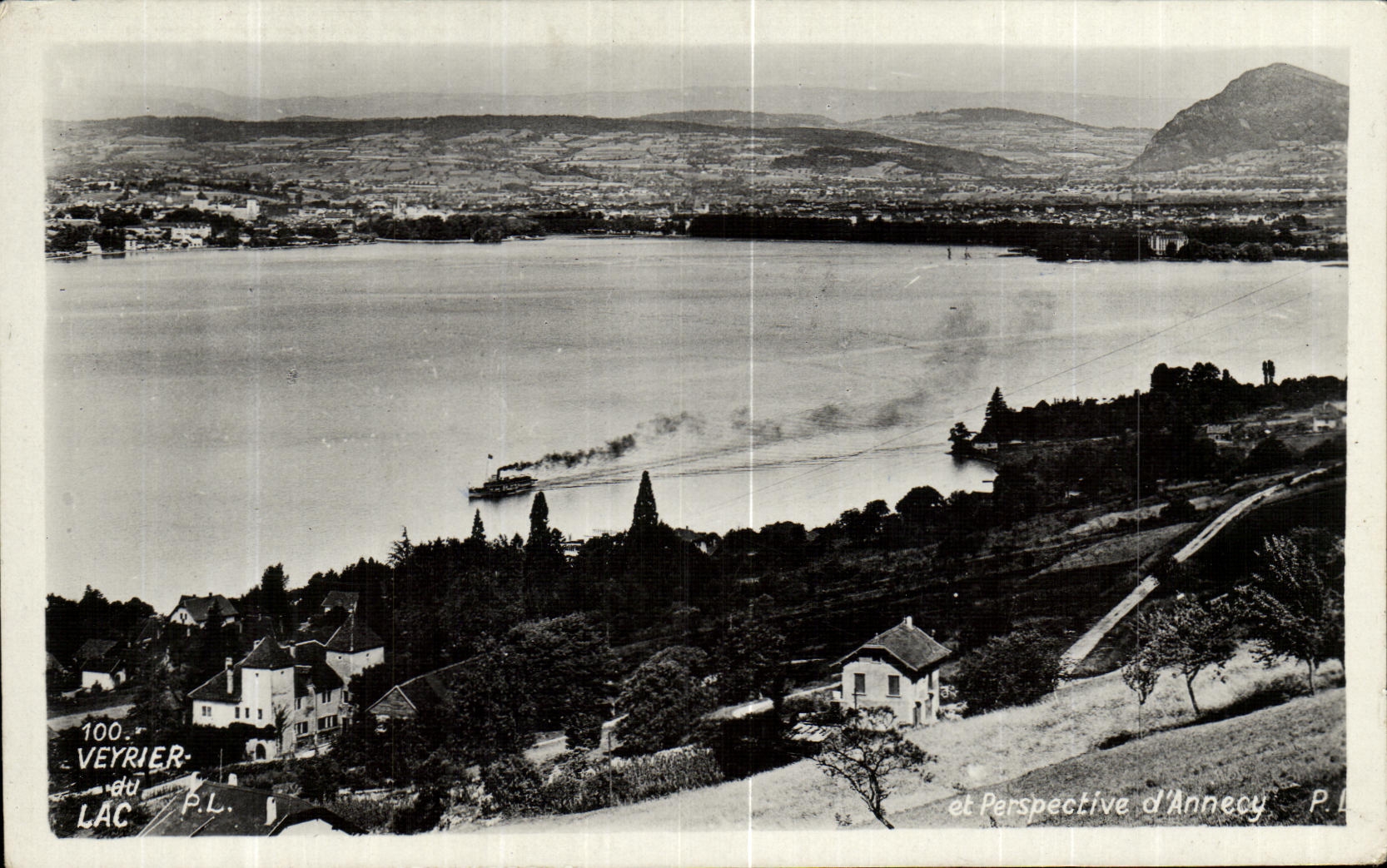 VINTAGE POSTCARD Veyrier of the Lake and Perspective D Annecy