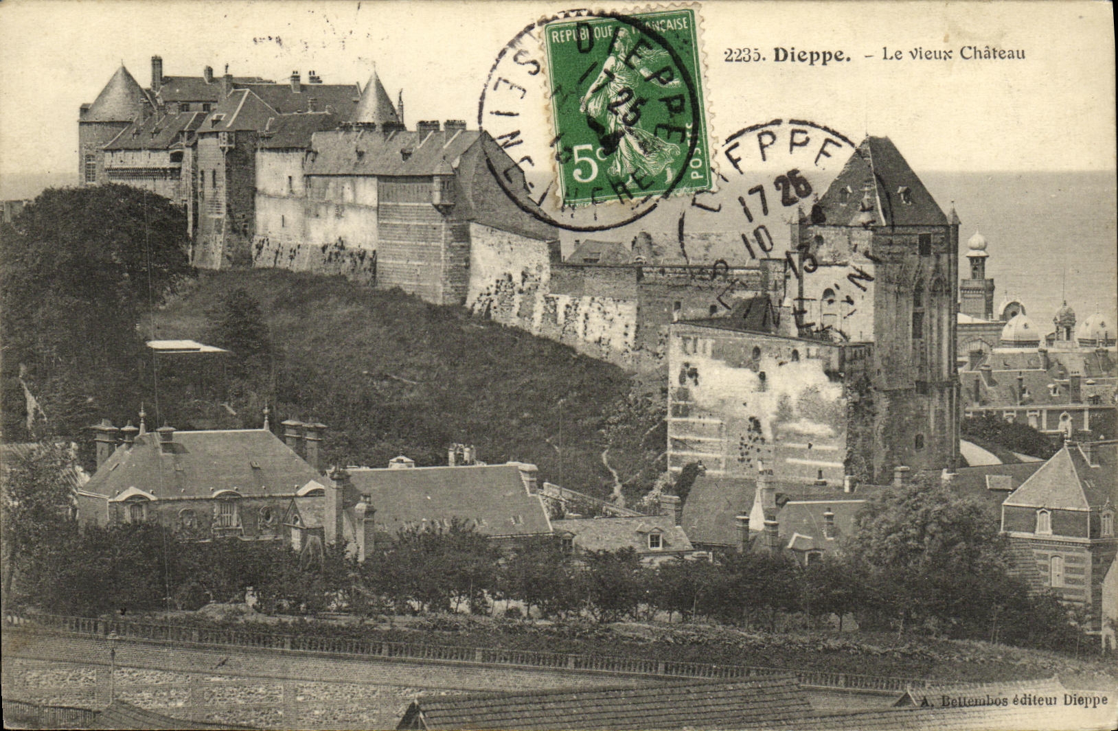 POSTAL Dieppe de la VENDIMIA el castillo viejo