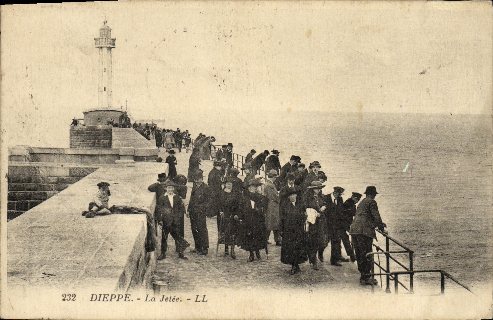 POSTAL Dieppe de la VENDIMIA el embarcadero