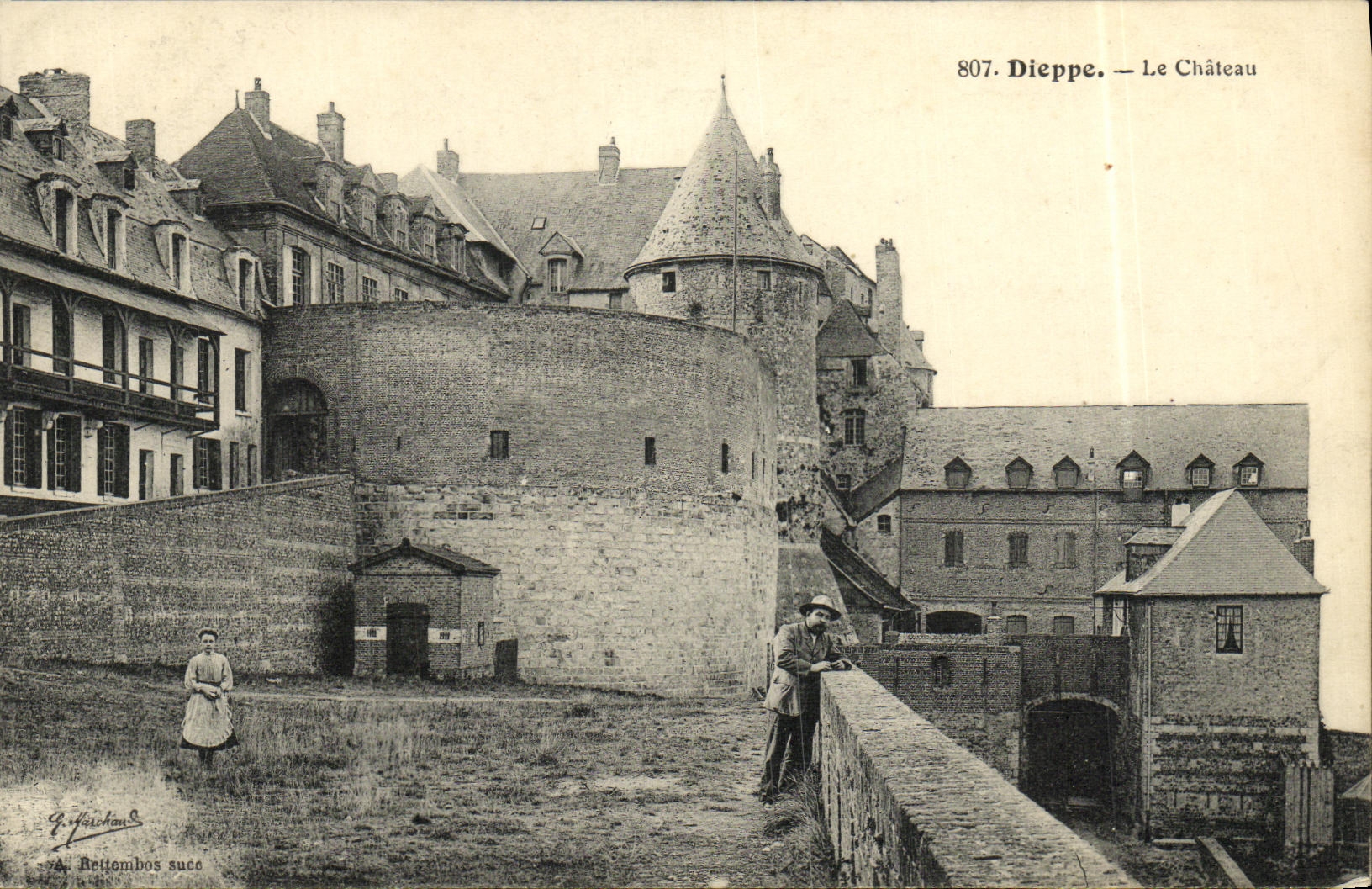 POSTAL Dieppe de la VENDIMIA el castillo