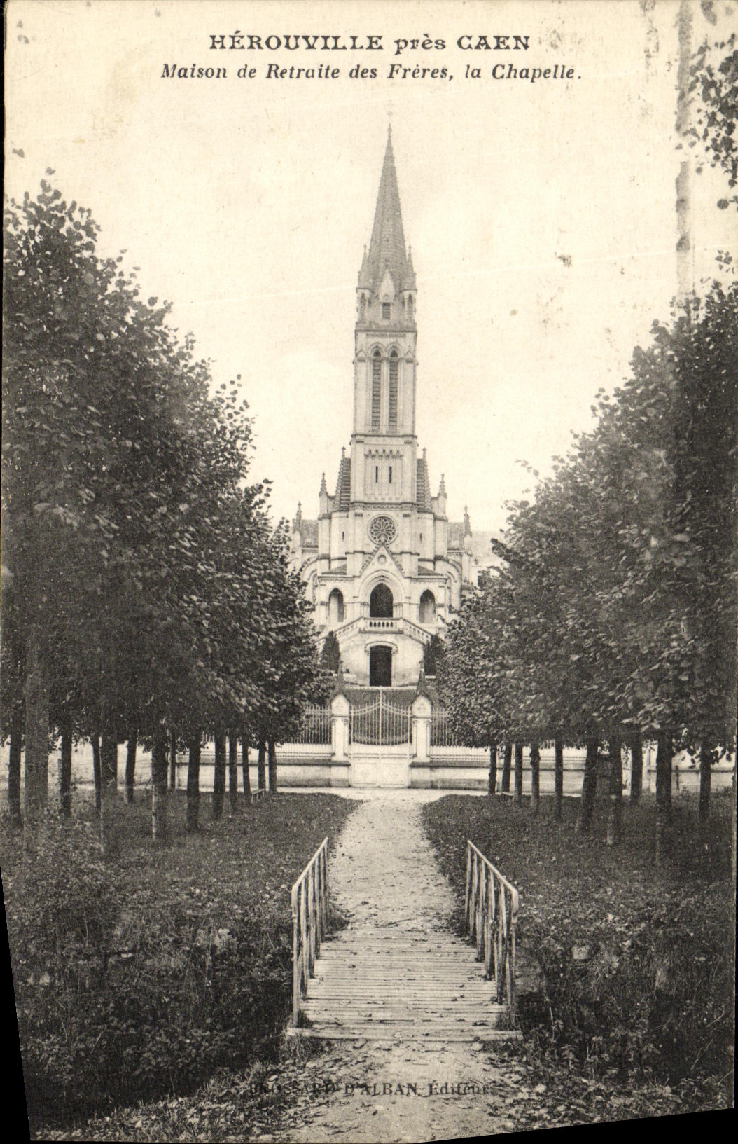VINTAGE POSTCARD Herouville Close Caen Old people s home of the brothers the vault