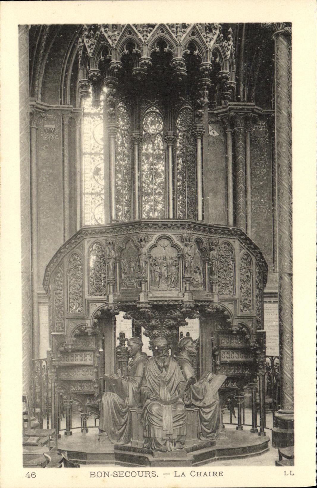 VINTAGE POSTCARD Good Help the Pulpit