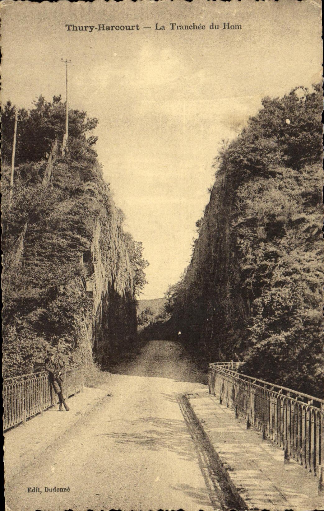 VINTAGE POSTCARD Thury Harcourt the Trench of Hom