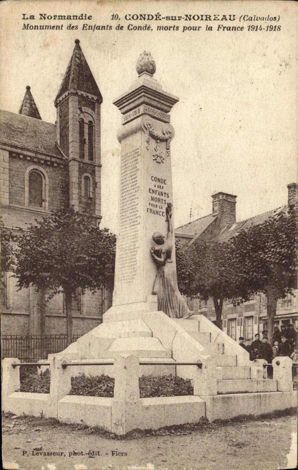 VINTAGE POSTCARD Cop On Noireau Monument Of the Children of Cop