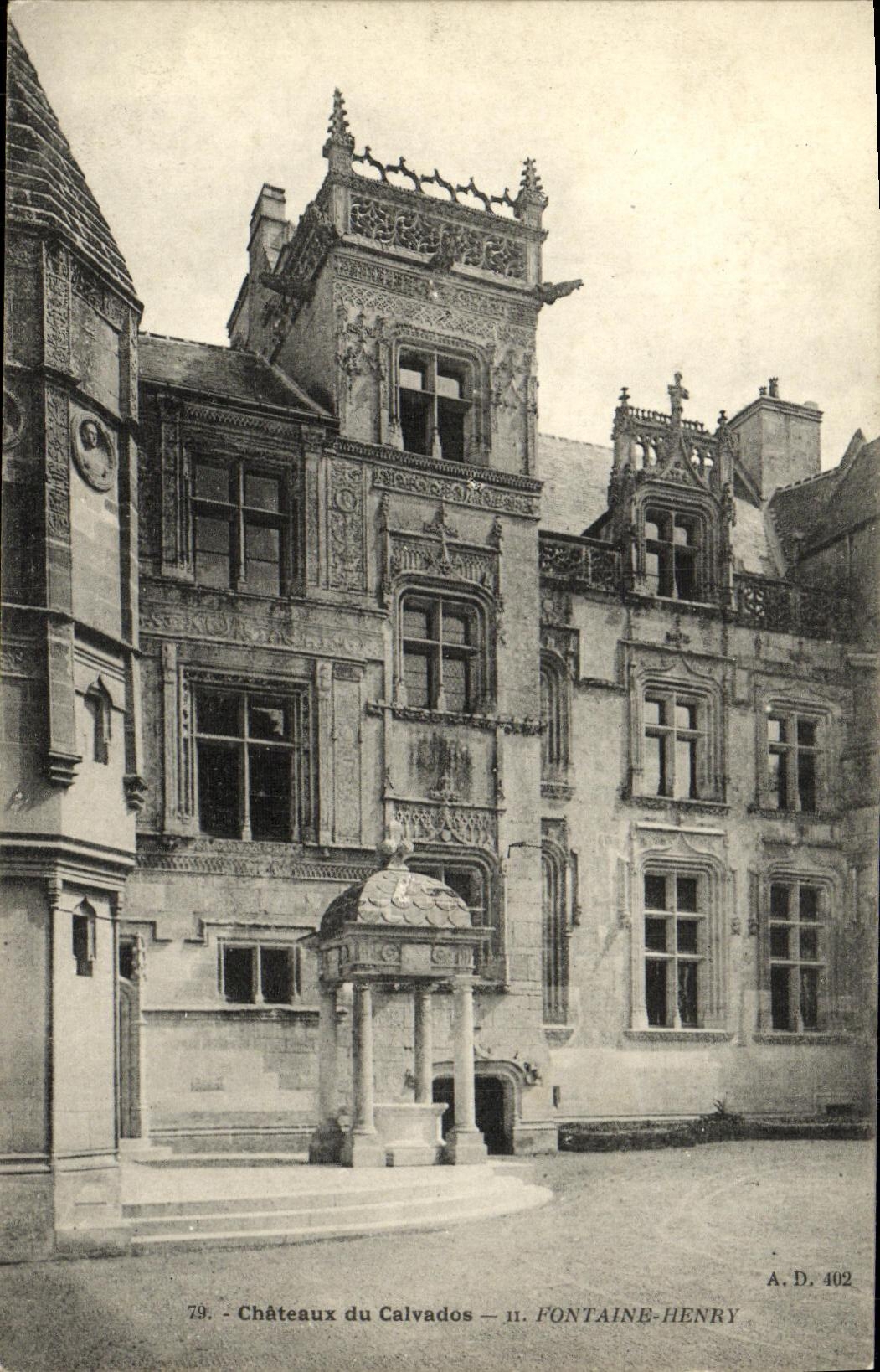 Castillos de la POSTAL de la VENDIMIA de la fuente de Henry del Apple brandy