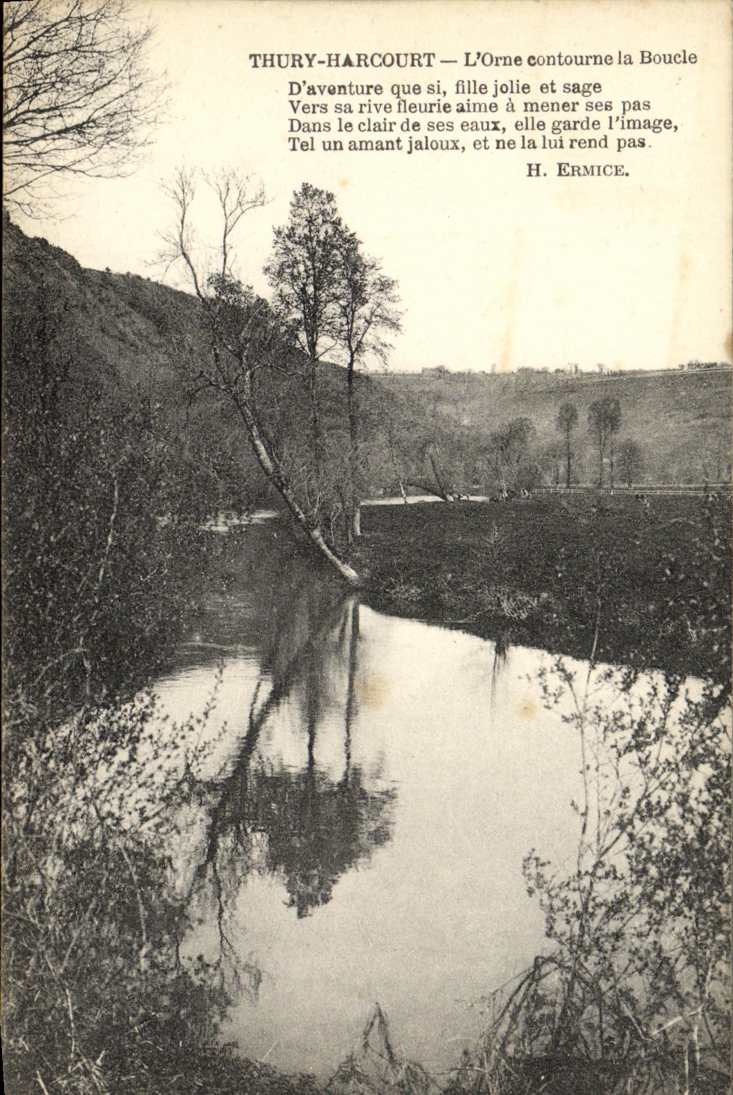 VINTAGE POSTCARD Thury Harcourt L Orne Circumvents the Loop