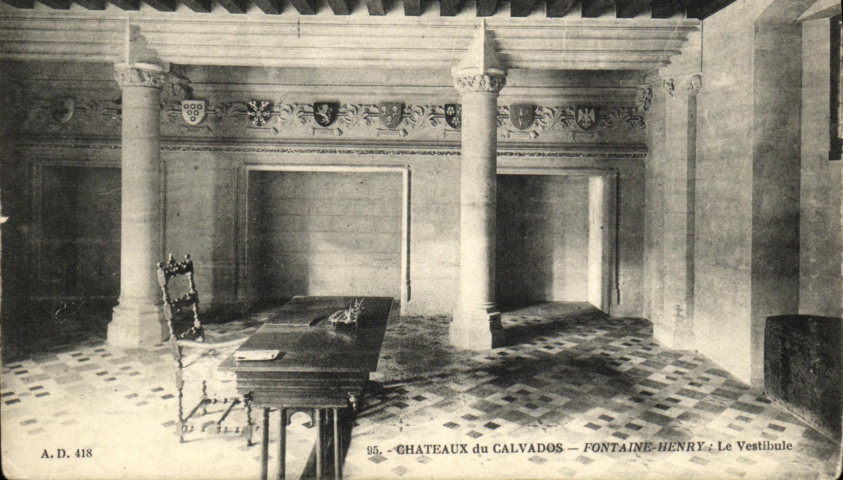 Castillos de la POSTAL de la VENDIMIA de la fuente de Henry del Apple brandy el Pasillo