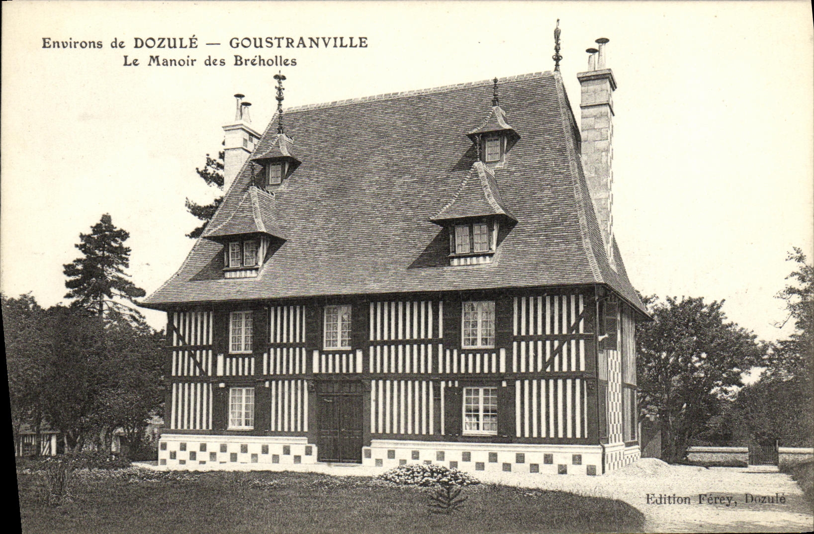 VINTAGE POSTCARD Surroundings of Dozule Goustranville the Manor of Breholles