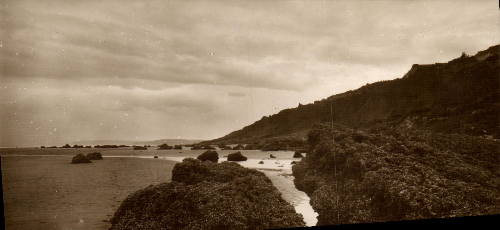 VINTAGE POSTCARD Houlgate Black Rocks with the Jump of the Dog