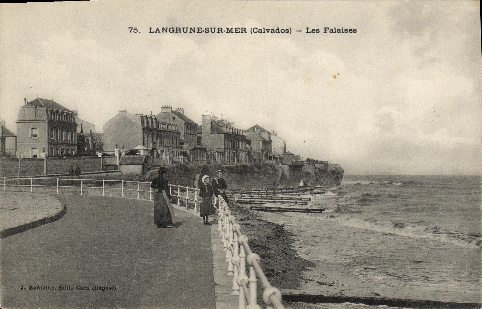 VINTAGE POSTCARD Langrune On Sea Cliffs