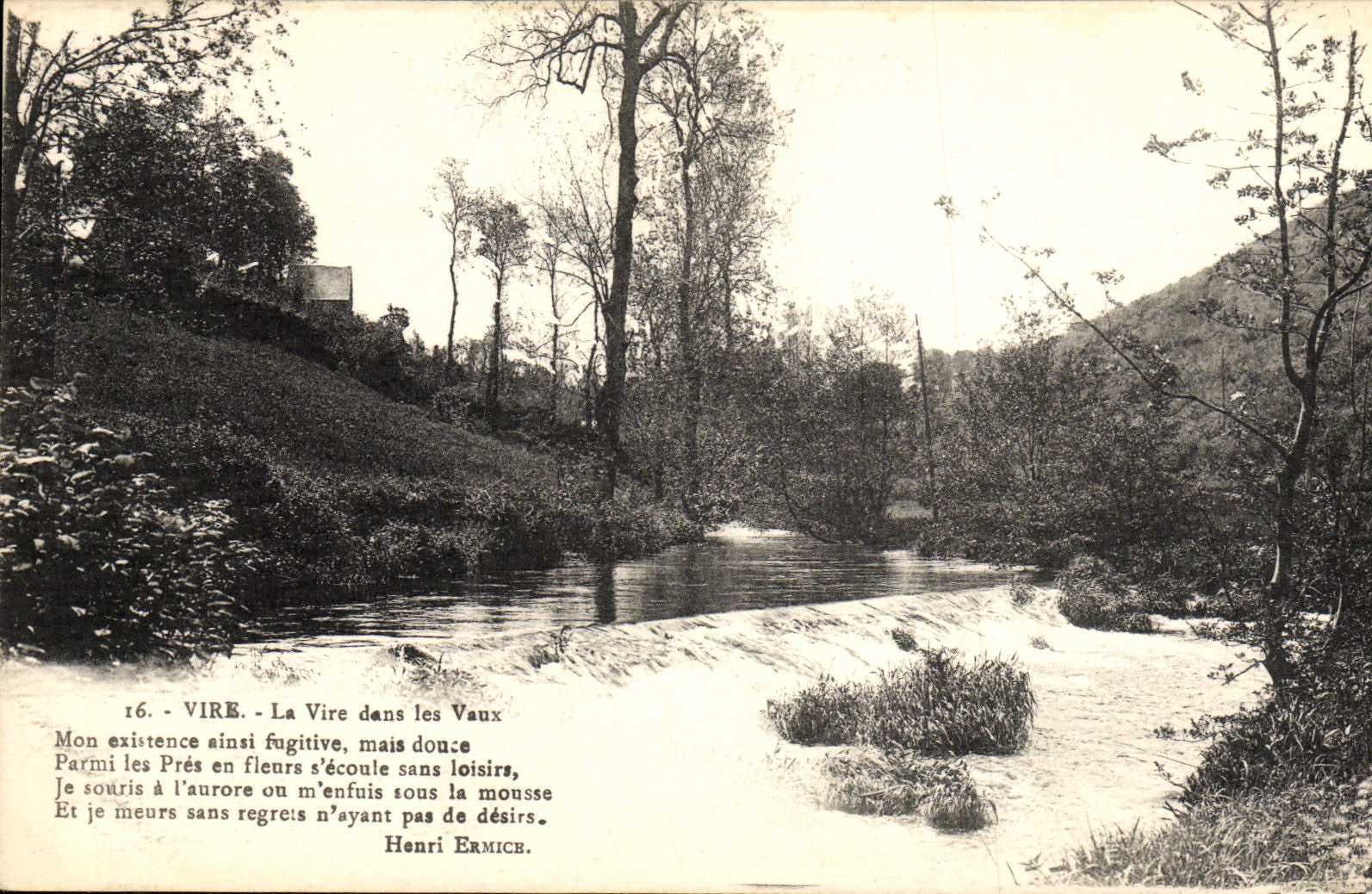 Transferencias de Vire de la POSTAL de la VENDIMIA el en agua