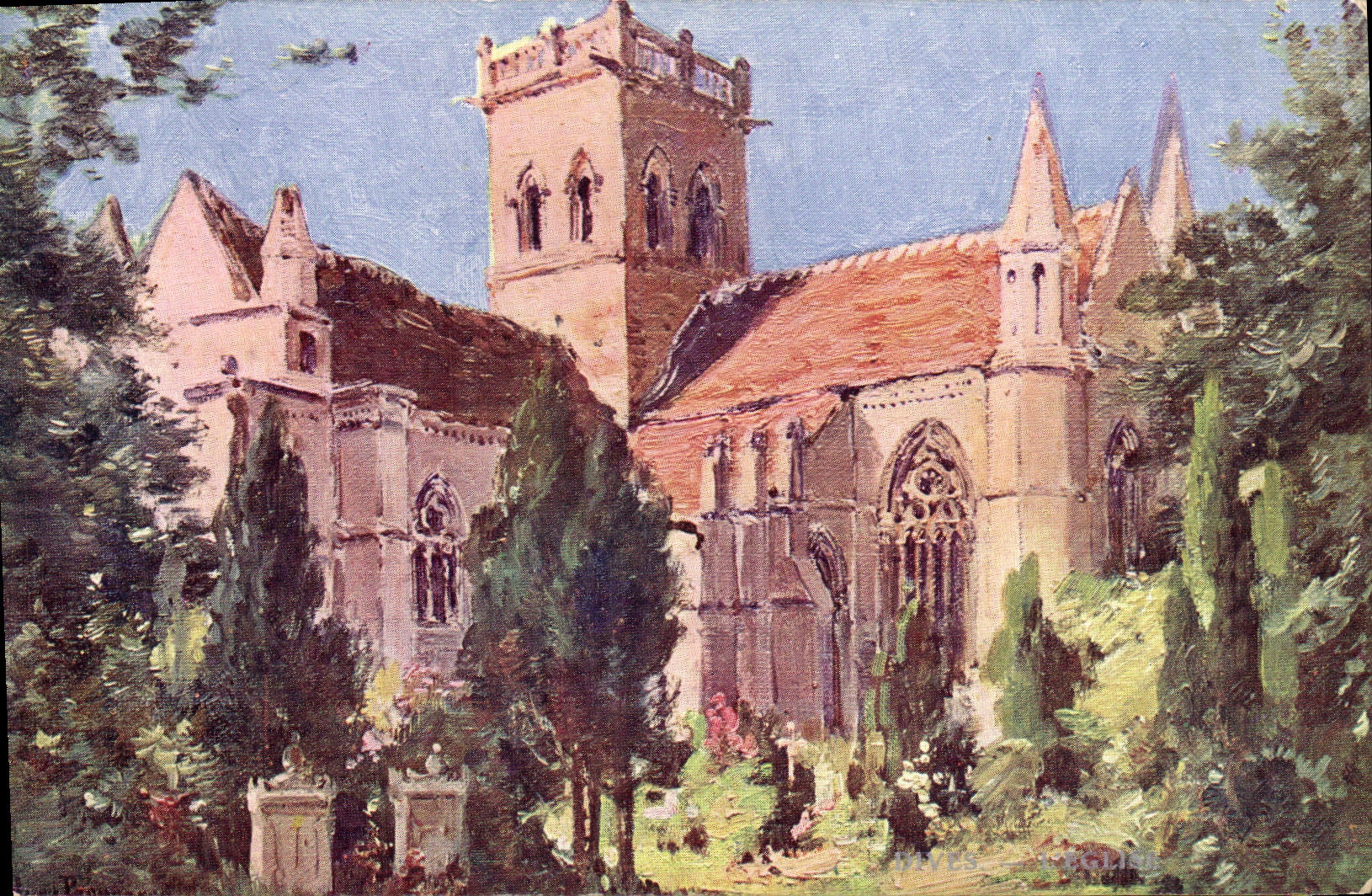 POSTAL L divino iglesia de la VENDIMIA