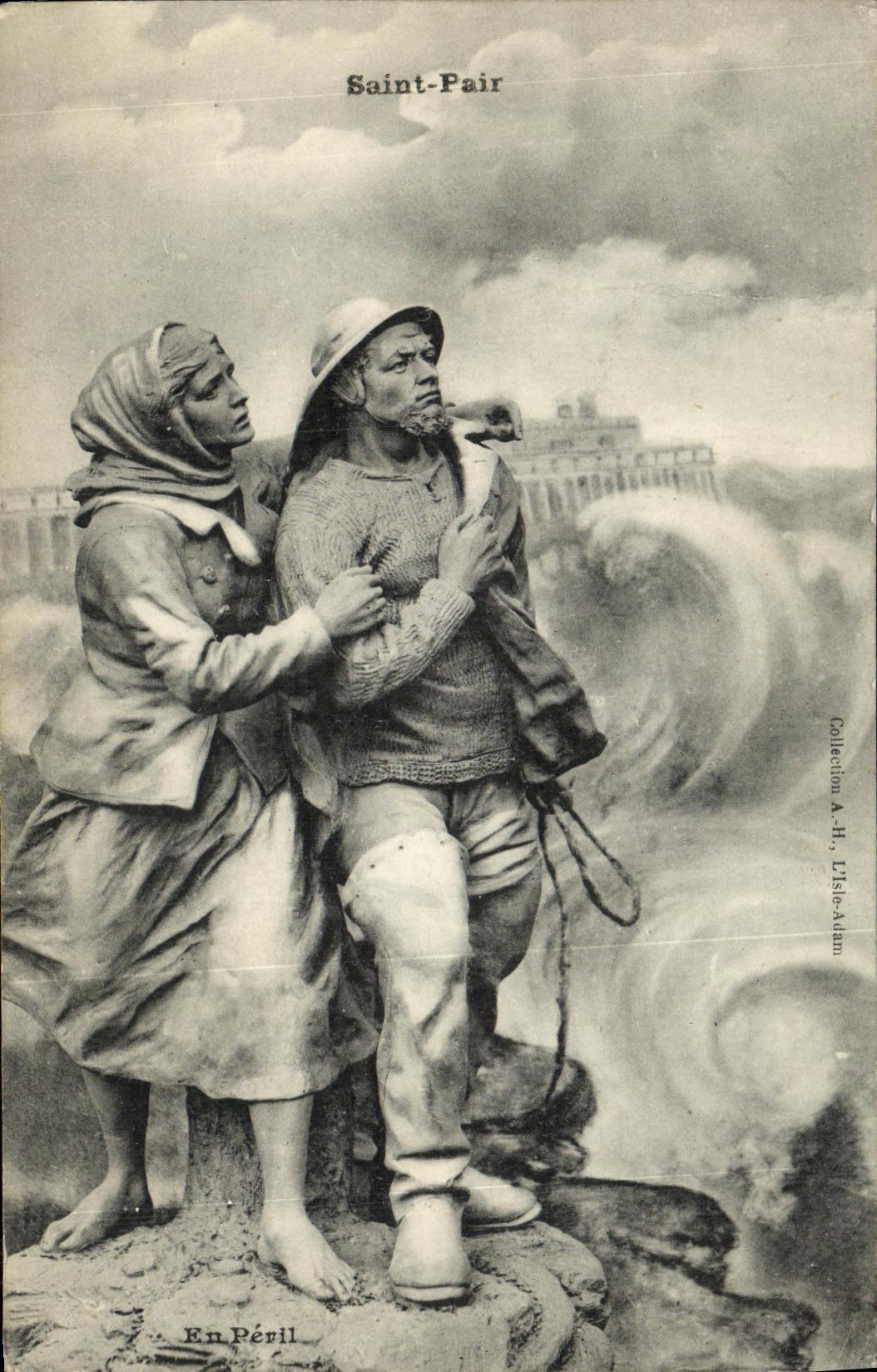 VINTAGE POSTCARD Holy Par In Sinning Danger