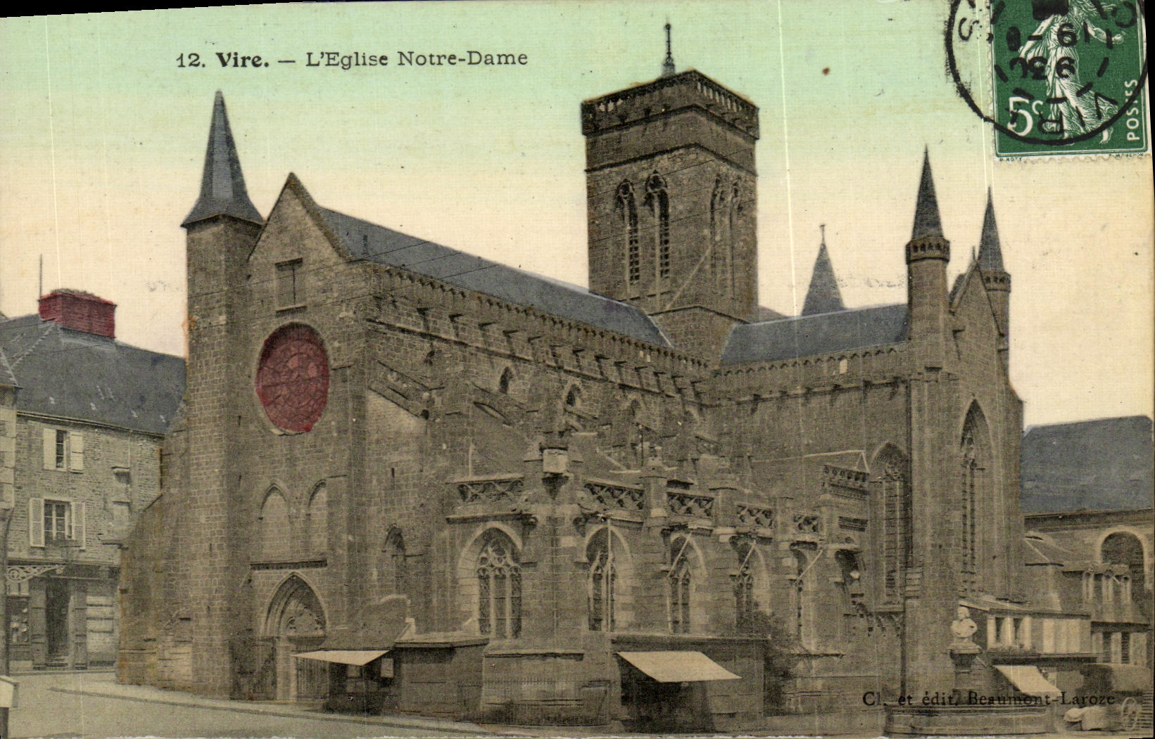 VINTAGE POSTCARD L Notre Dame Church Transfers
