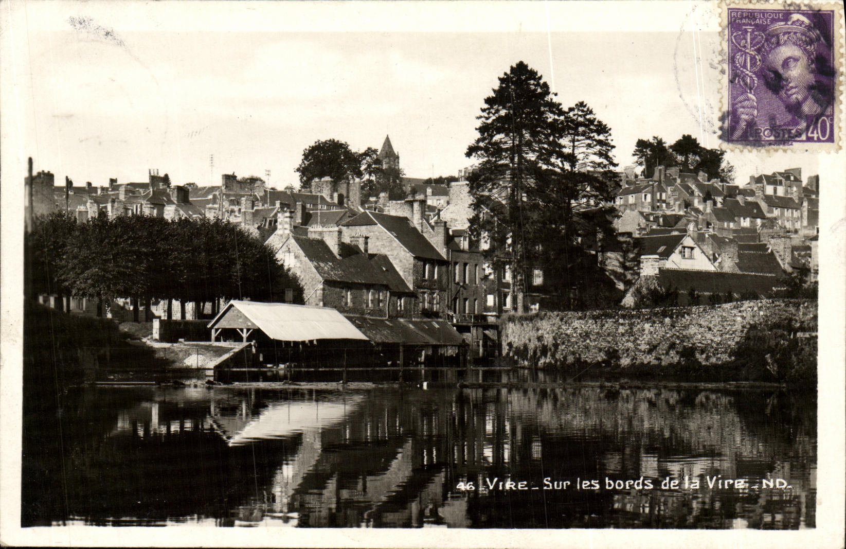 VINTAGE POSTCARD Vire On the Edges of Transfers