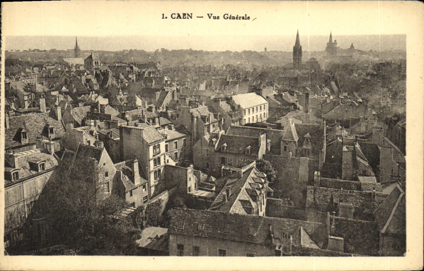 CPA Caen Vue Generale